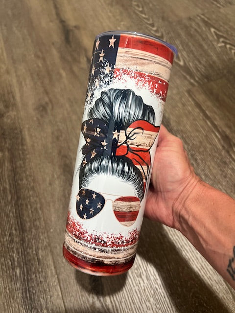 20 oz Tumbler- American Woman