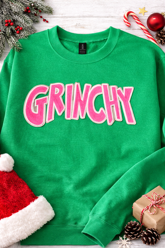 Christmas Grinchy sequin tshirt or sweatshirt