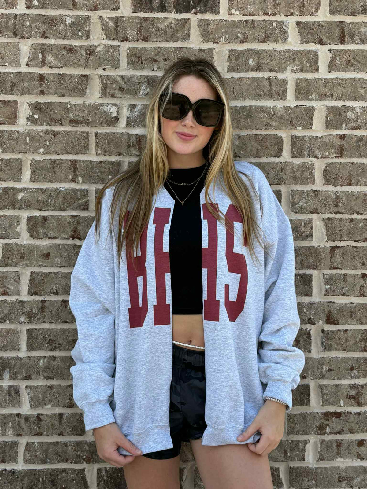 CUSTOM HIGH SCHOOL SPLIT SWEATSHIRT: L