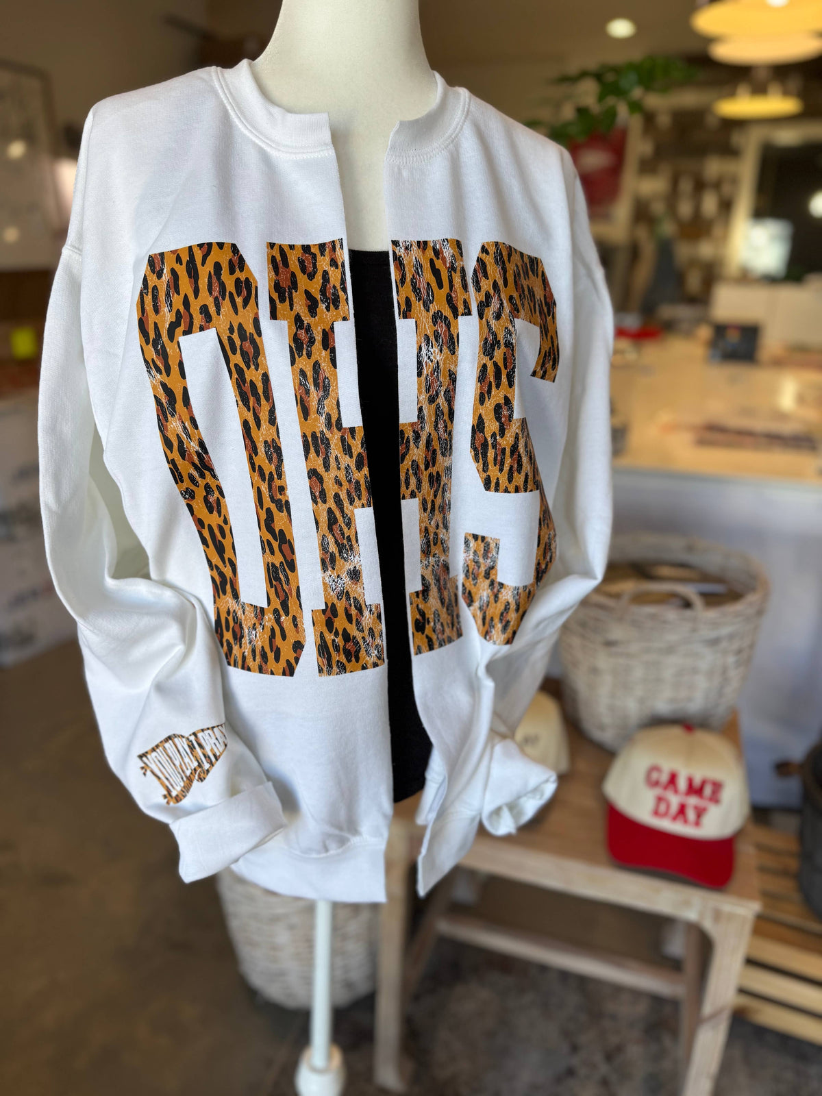 Custom #1 Fan™ | Gameday Cardigan | Football Mom Sweatshirt: XL